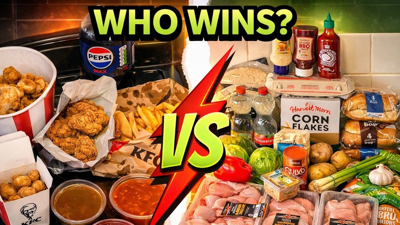 KFC Takeaway vs 7 Homemade Chicken Dinners (Same Budget)