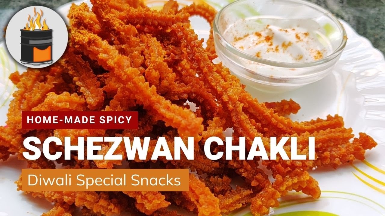 Schezwan Chakli Recipe | How To Make Schezwan Chakli At Home | Easy Chakli Recipe