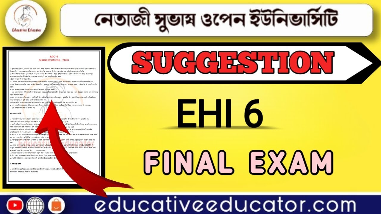 FINAL Exam Suggestion 2023 / BDP EHI 6