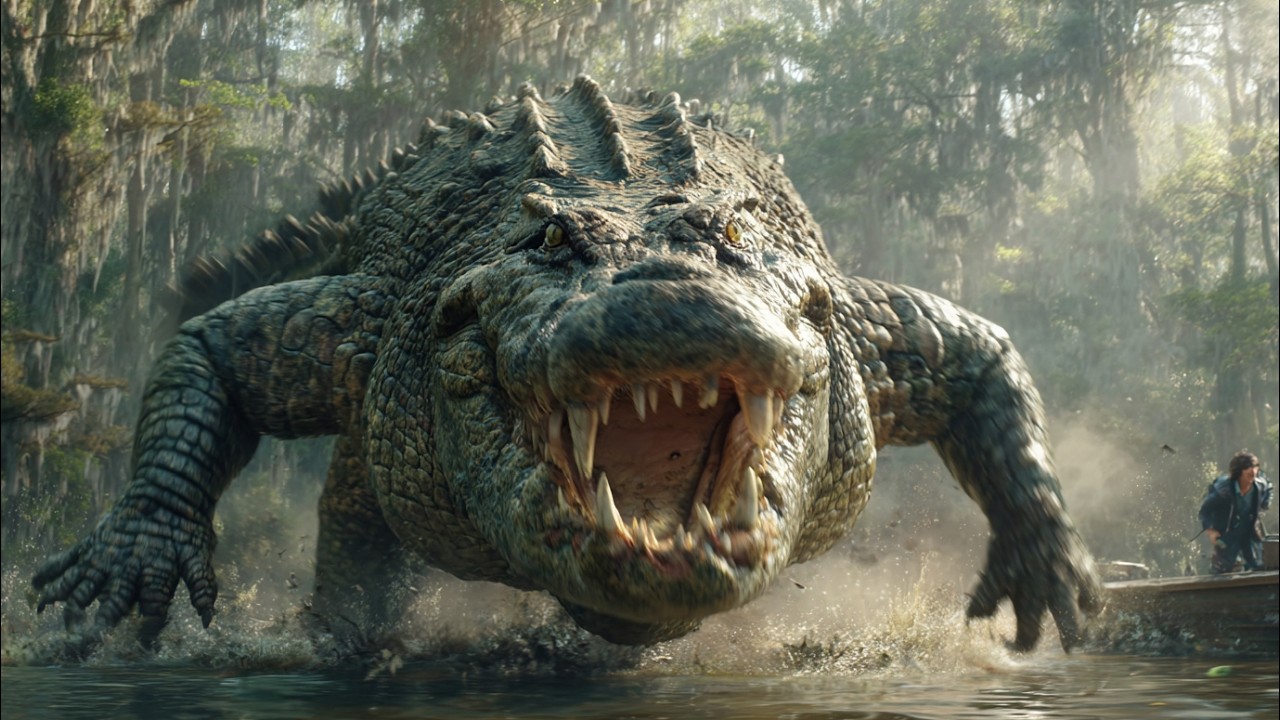 【2026 Newest Movie】Giant crocodile maul people alive🐊Survivors live in fear🩸Final battle, who win?🔥
