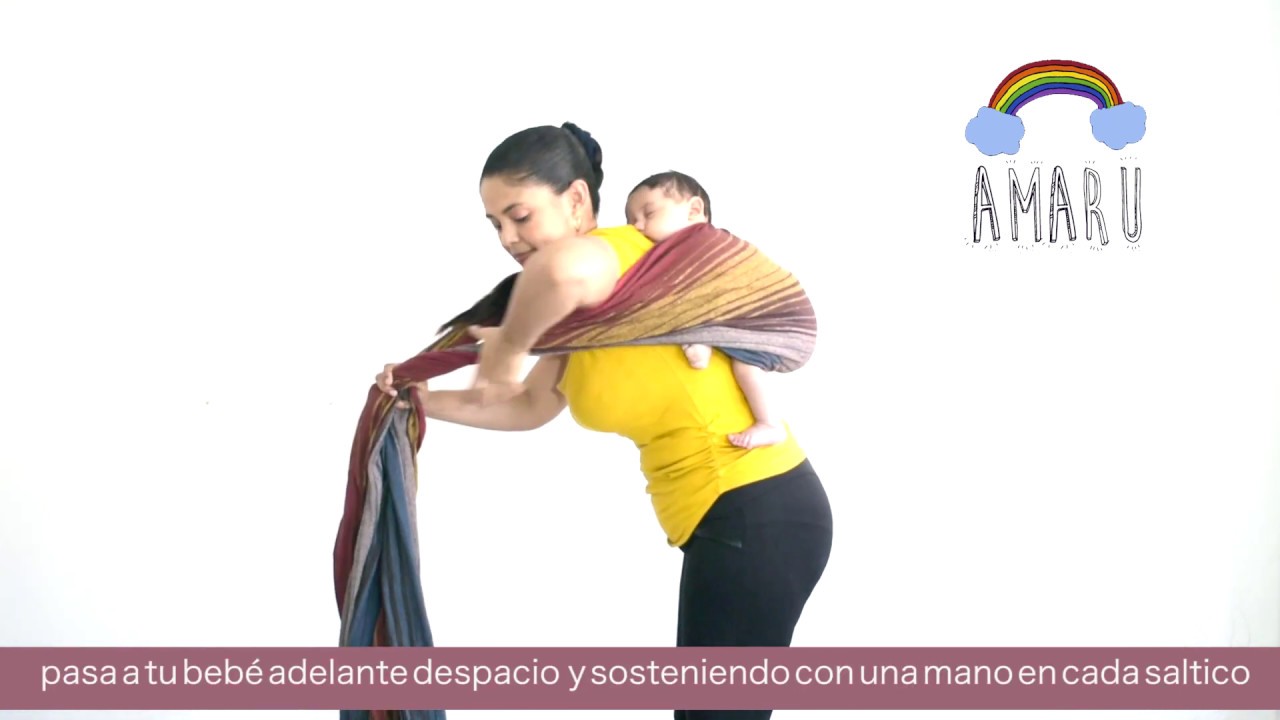 Como usar mi fular rígido Amaru posición espalda