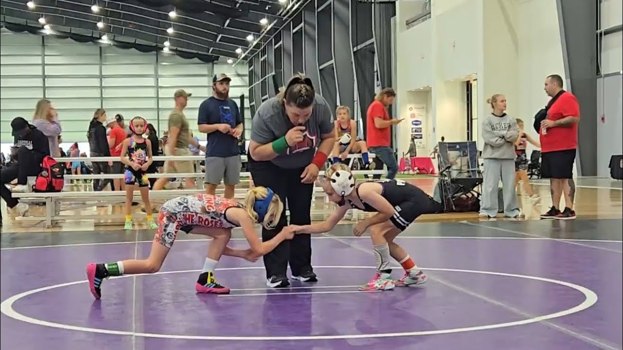 War of the Roses 10/5/25 2nd individuals match #wrestling #youthwrestling #girlwrestler #win 