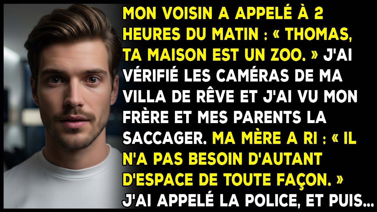 Mon voisin a appelé à 2 heures du matin : « Ta maison est un zoo » — j’ai vu ma famille la saccager.
