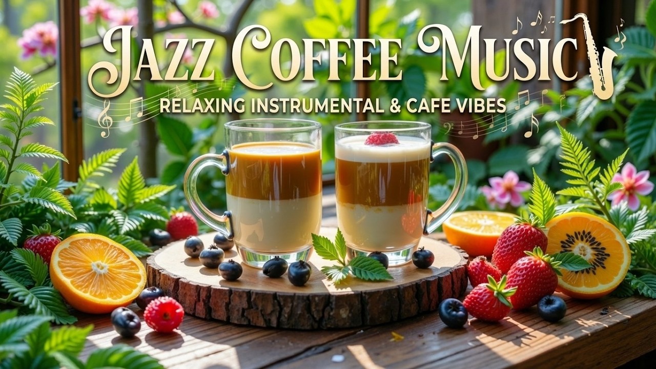 Happy jazz and jazz coffee with bossa nova jazz for a bright jazz mood in spring morning