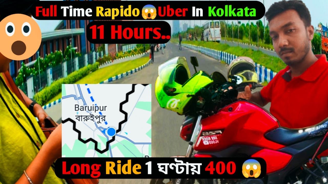 Full Time😍Rapido uber in kolkata | Long🙄Trip from indrive | SRR RIDER VLOGS