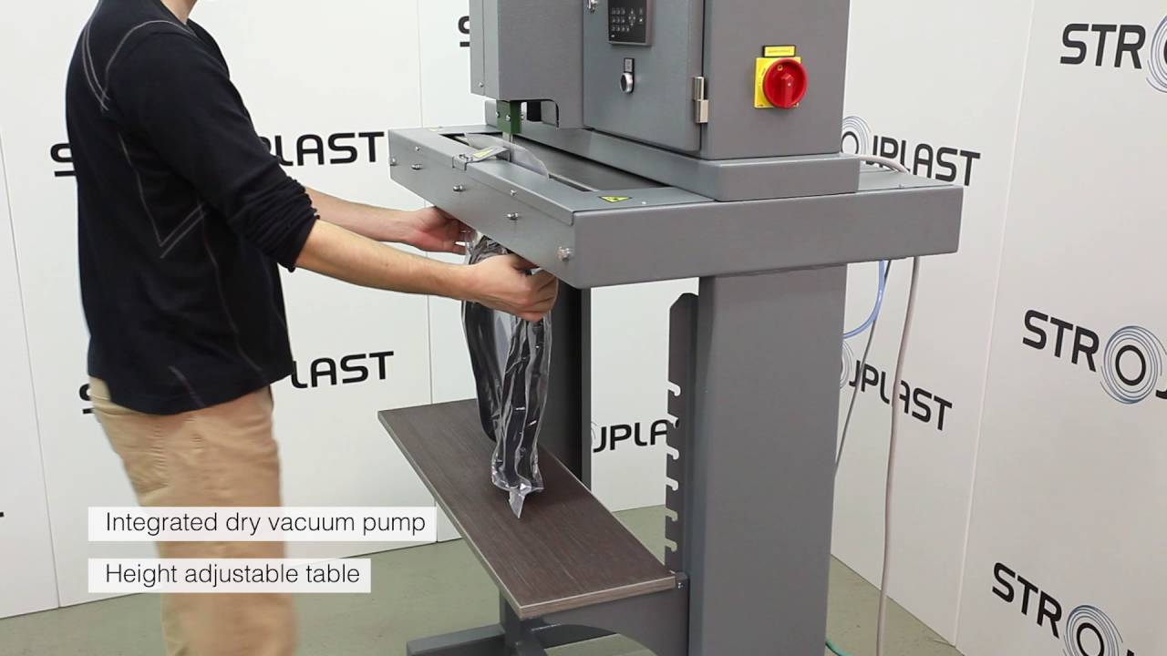 Industrial vacuum sealer - with adjustable support table