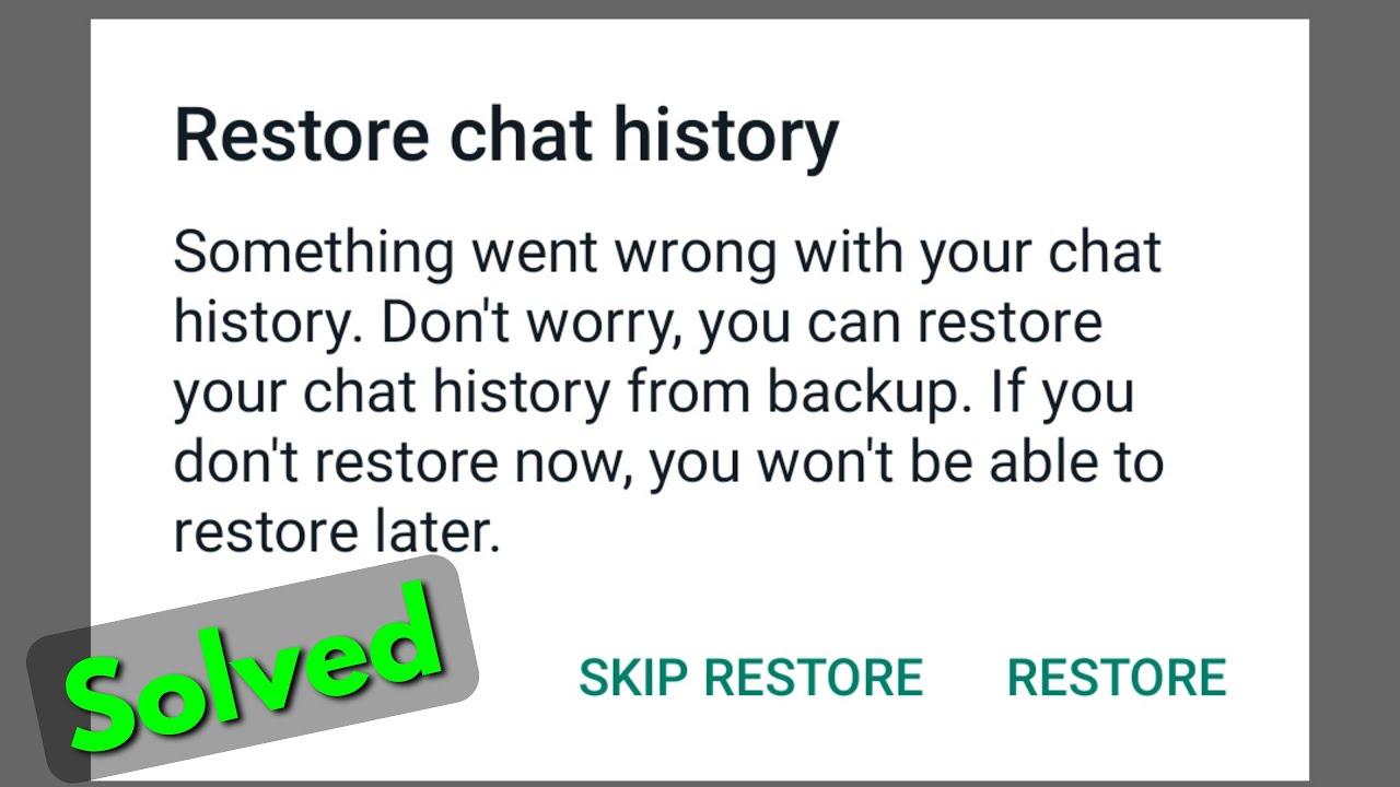 Исправление проблемы с историей чата WhatsApp. Что-то пошло не так с историей чата — проблема с р...