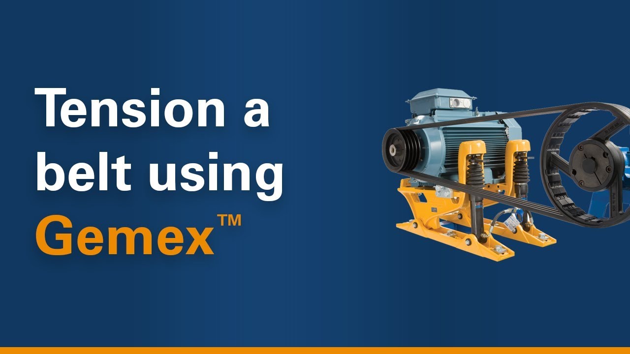 How to change or adjust a drive belt using our Gemex™ belt tensioning system