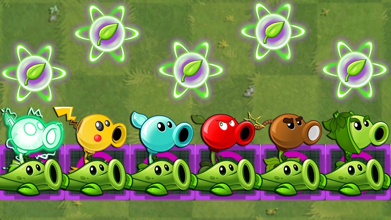 Plants Vs Zombies 2 | All PEA Plants Power-Up! & Challenge (PVZ2)