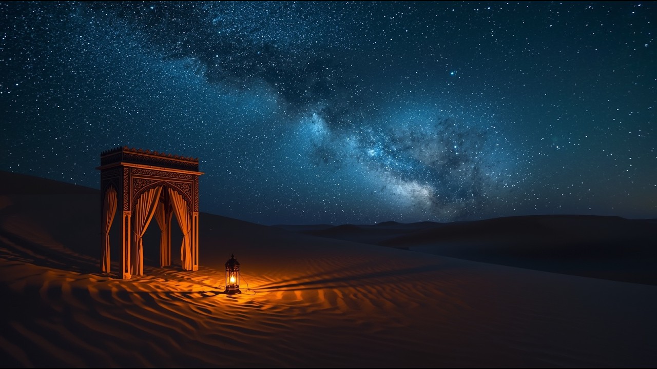 This Ramadan Night Feels Magical 🌙 Desert Lantern & Starry Sky Ambience