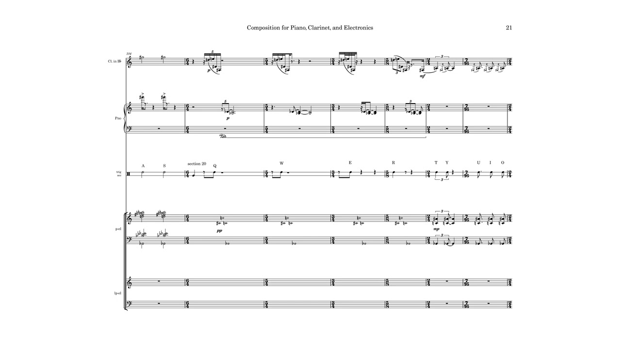 Composition For Piano, Clarinet and Electronics