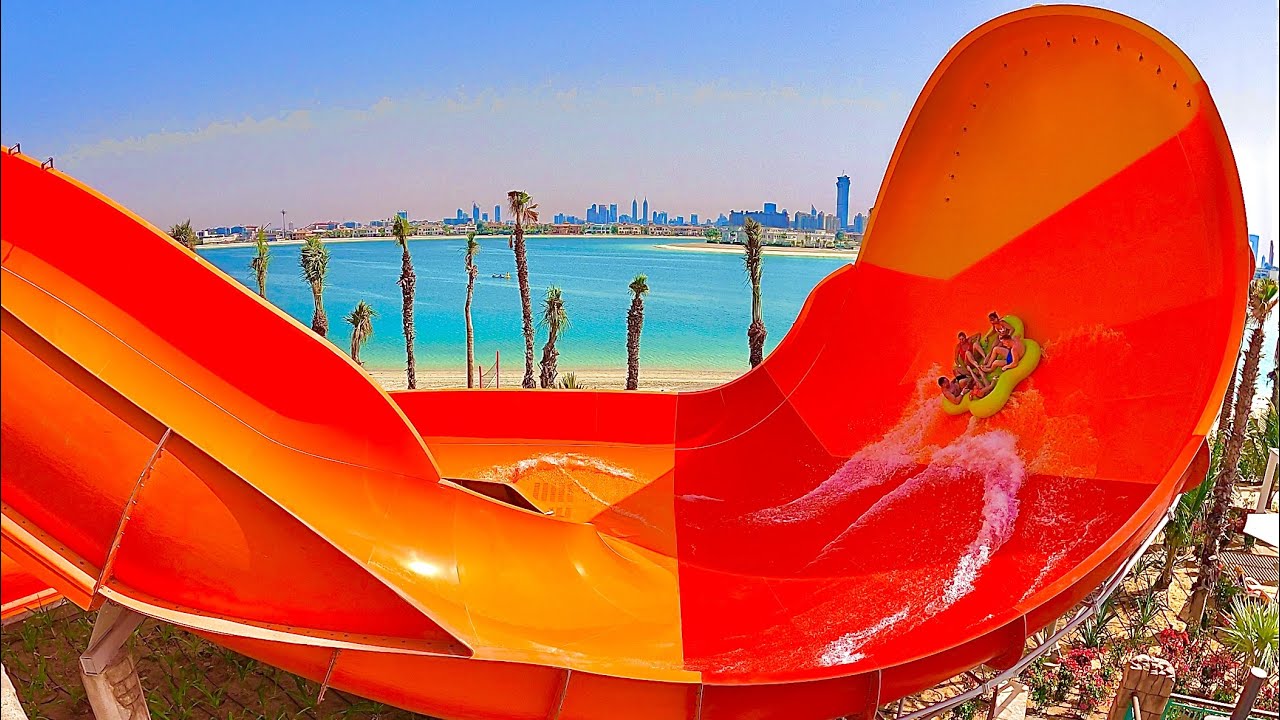 Giant Boomerang Slide at Aquaventure Waterpark in Dubai