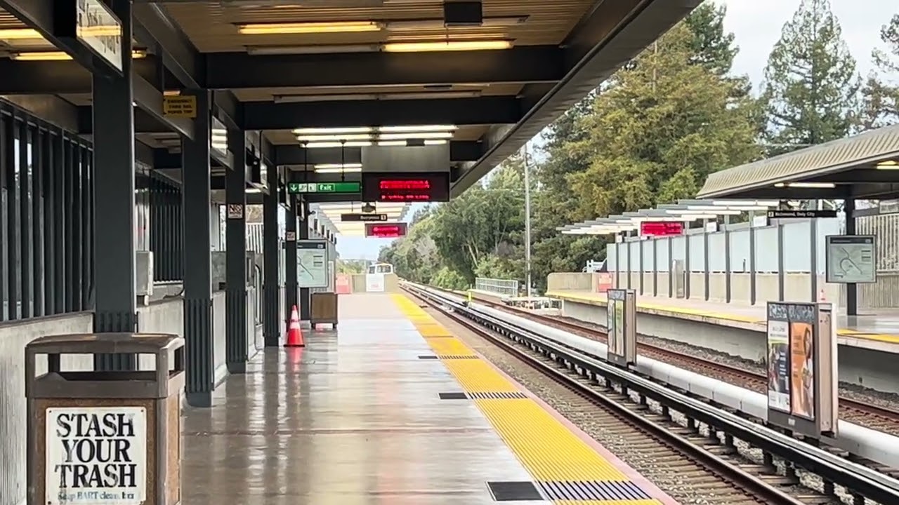 Berryessa Train Arriving at South Hayward BART