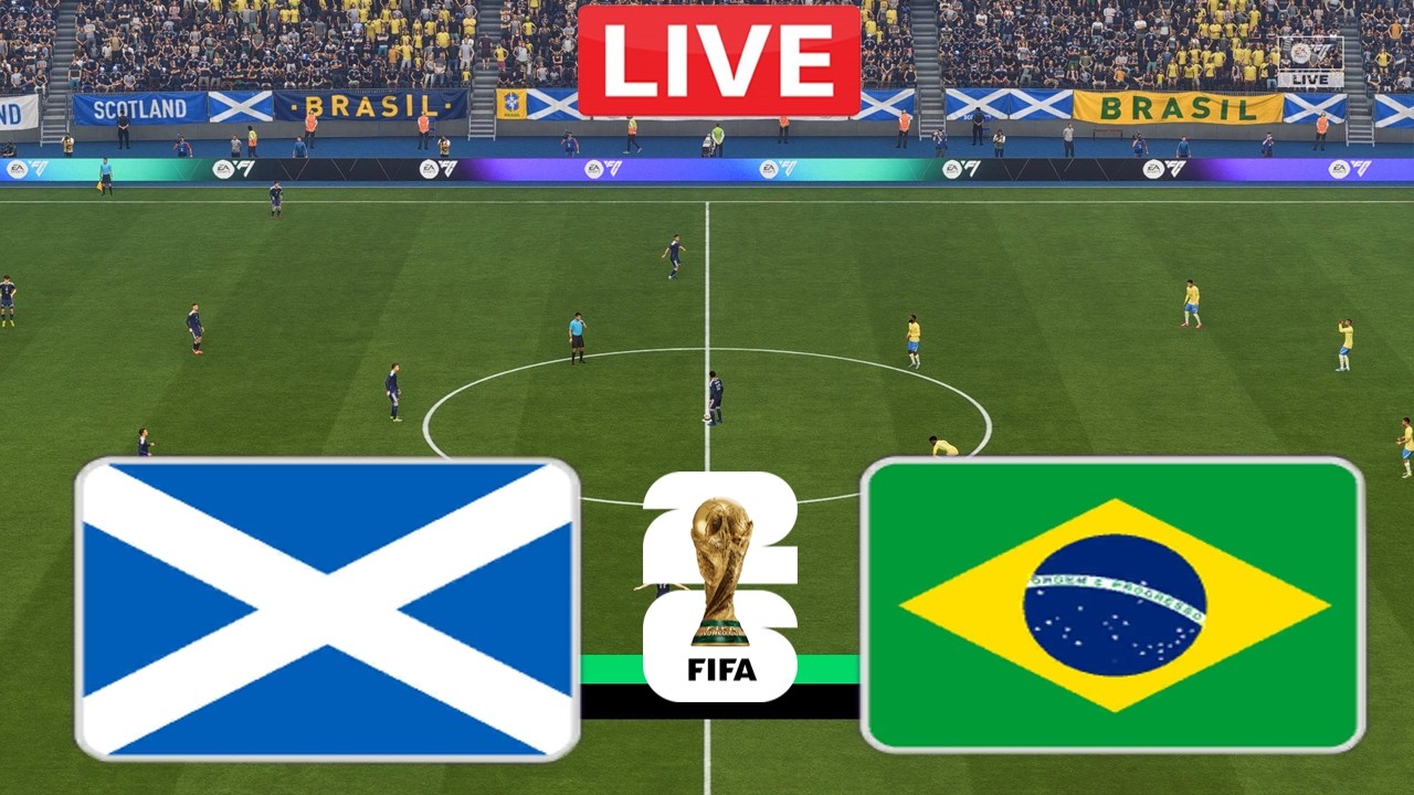 Scotland vs Brazil LIVE | FIFA World Cup 2026 | Full Match Streaming | FC 26 Gameplay Simulation
