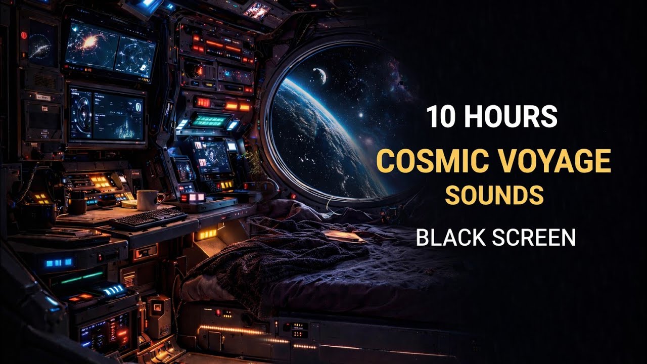 Cosmic Voyage Sleep Ambience For 10 Hours / BLACK SCREEN