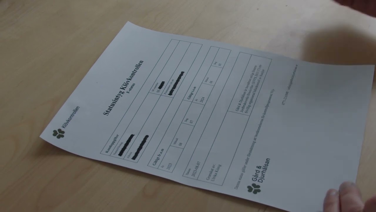 Att köpa djur med dokumentation