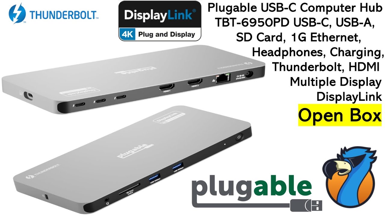 Open Box Plugable USB Computer Hub TBT 6950PD