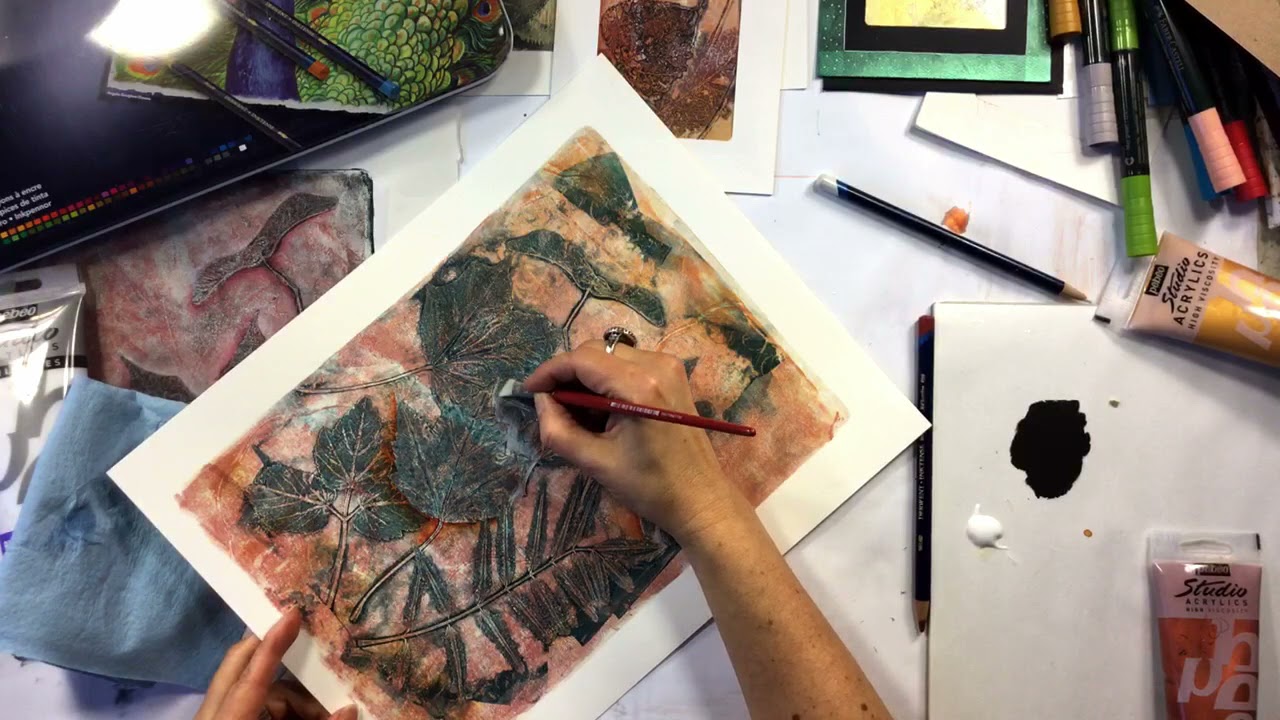 Finition des impressions monotypes avec Josée Cloutier