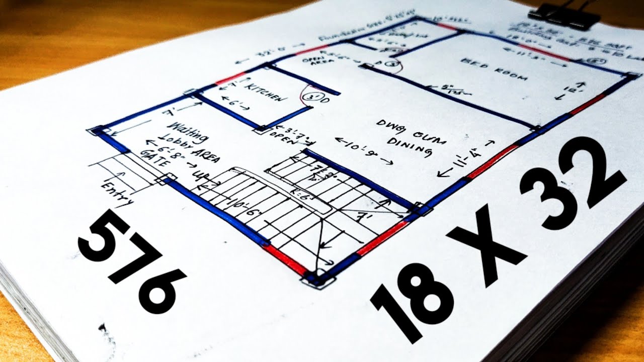18 x 32 house design II 18 x 32 ghar ka naksha II 18 x 32 house plan
