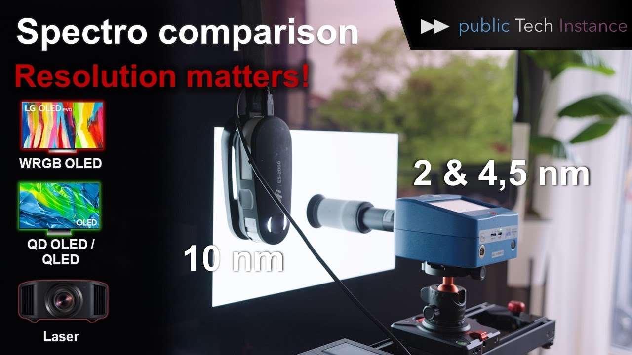Spektroradiometer Vergleich (Jeti & X-Rite vs QD OLED | WRGB OLED | QLED |  LCD | Laser Projektor)