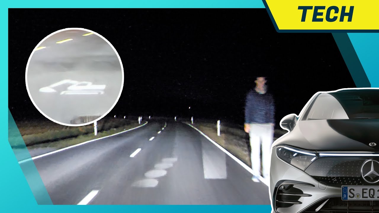 Lichtprojektionen des Mercedes Digital Light ausprobiert: Spotlight & Animationen im Test!