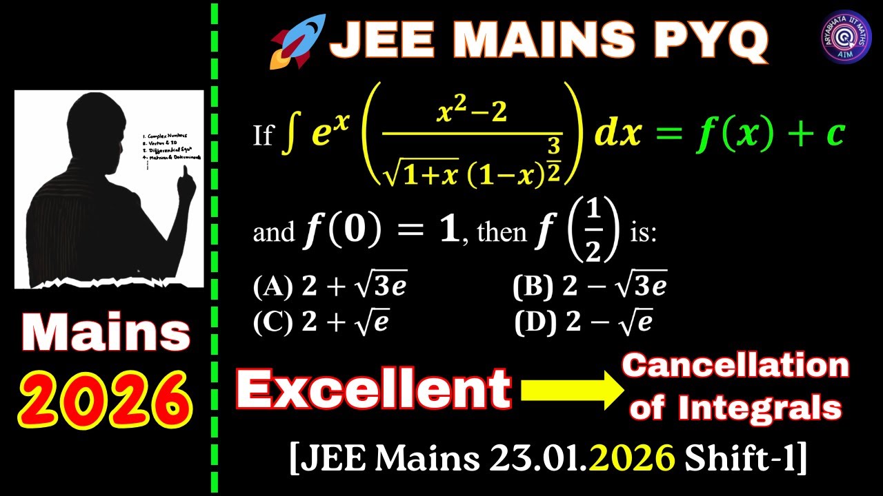 If ∫▒〖e^x ((x^2−2)/(√(1+x)  (1−x)^(3/2) )) 〗 dx=f(x)+c | Cancellation of Integrals | Integration ❤️🚀