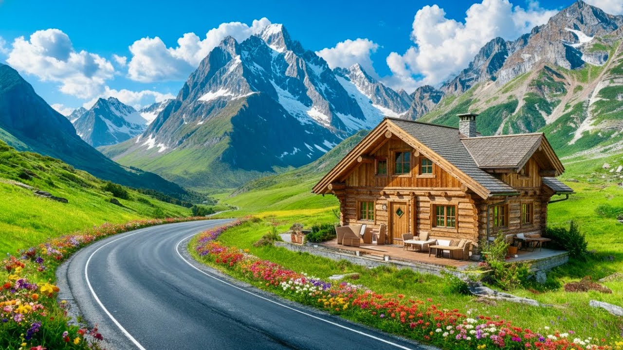 Swiss Villages , Endless Beauty on the Alpine Roads + Top Relaxing Music 