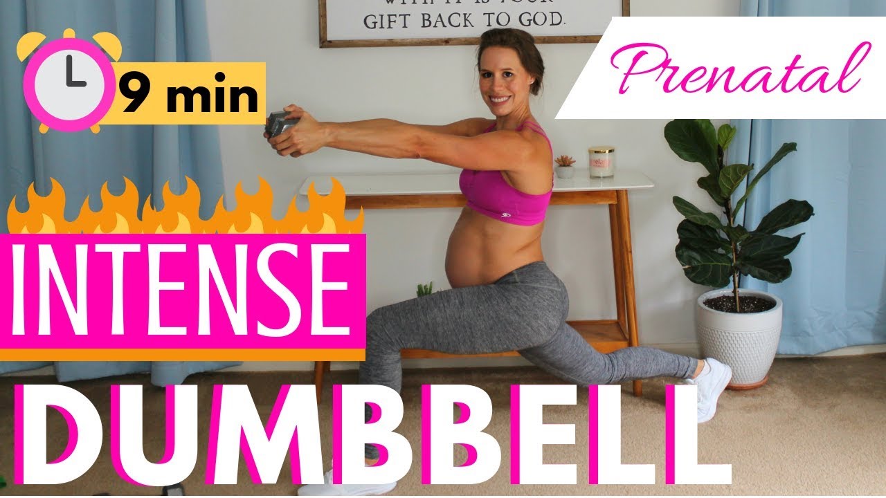 INTENSE Pregnancy Dumbbell Workout I 2nd and 3rd Trimester
