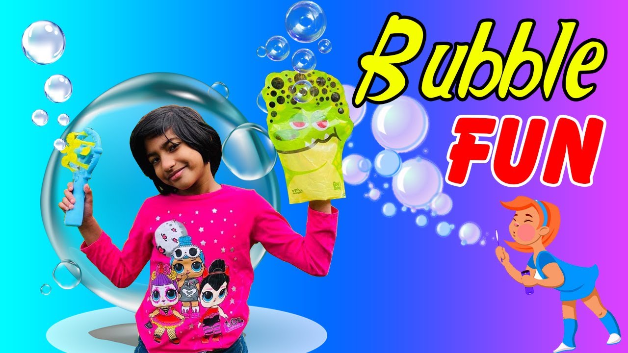 Bubble Fun|Bubble machine| Fun playing outdoor with bubbles|Toys for kids