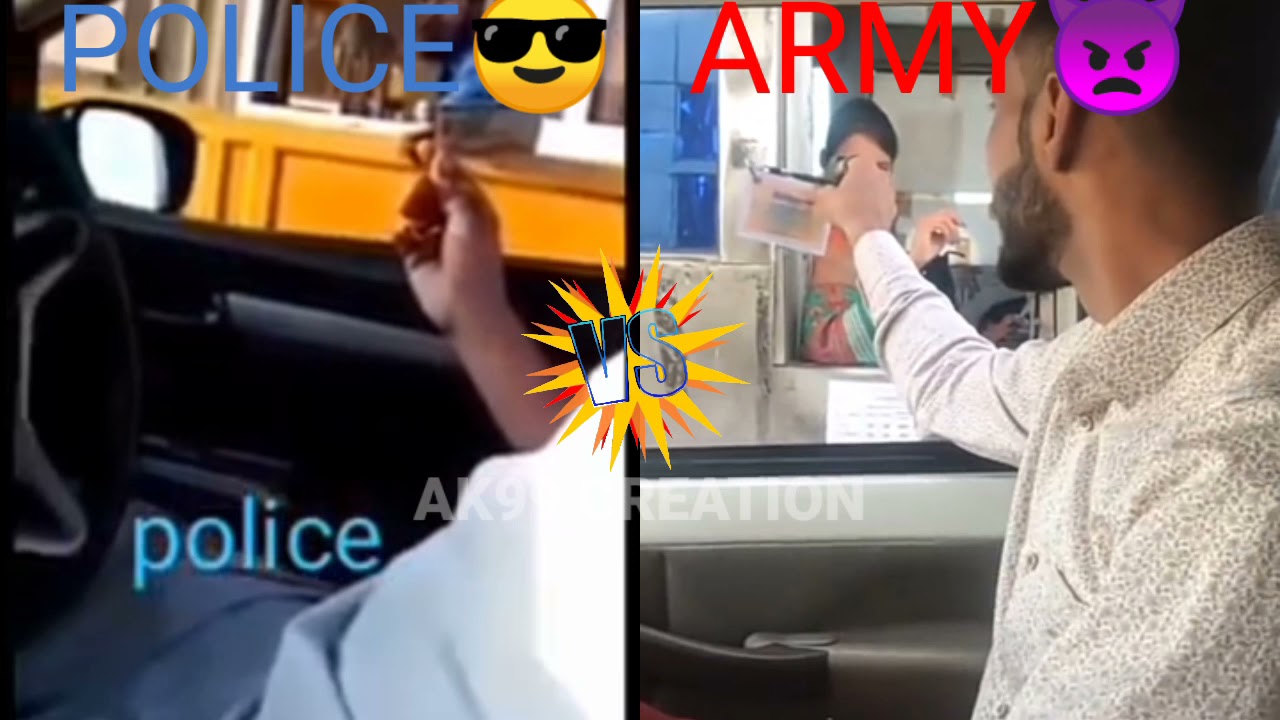 POLICE VS ARMY ON  TOLL TAX | AK99 CREATION | #short
