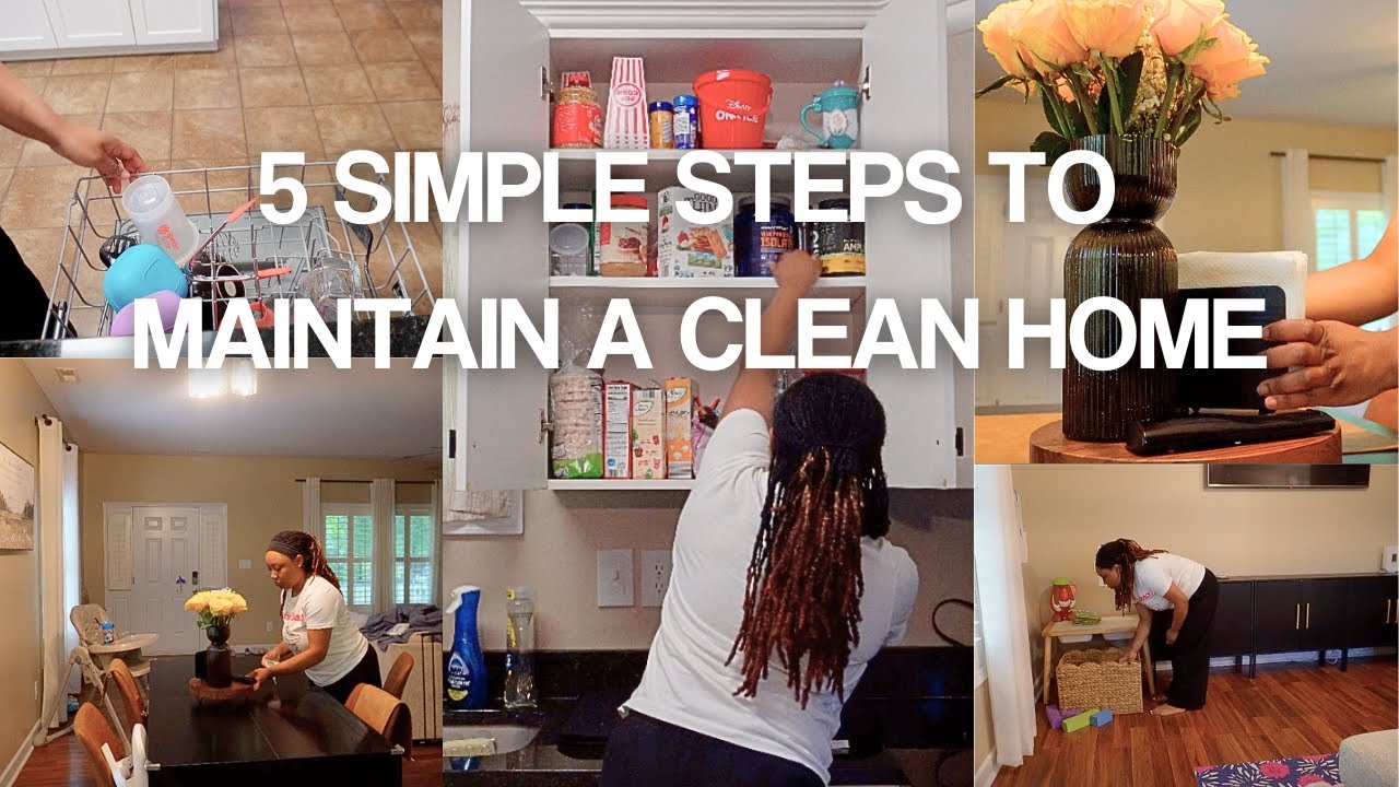 5 simple steps to keep your home clean as a busy mom! | Homemaker clean with me