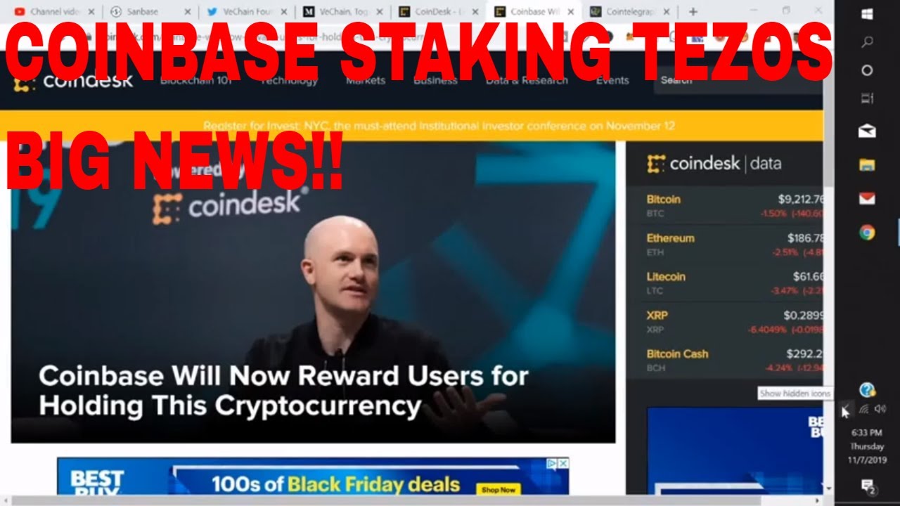 Coinbase Staking Rewards Users for Holding Tezos XTZ Coins Now