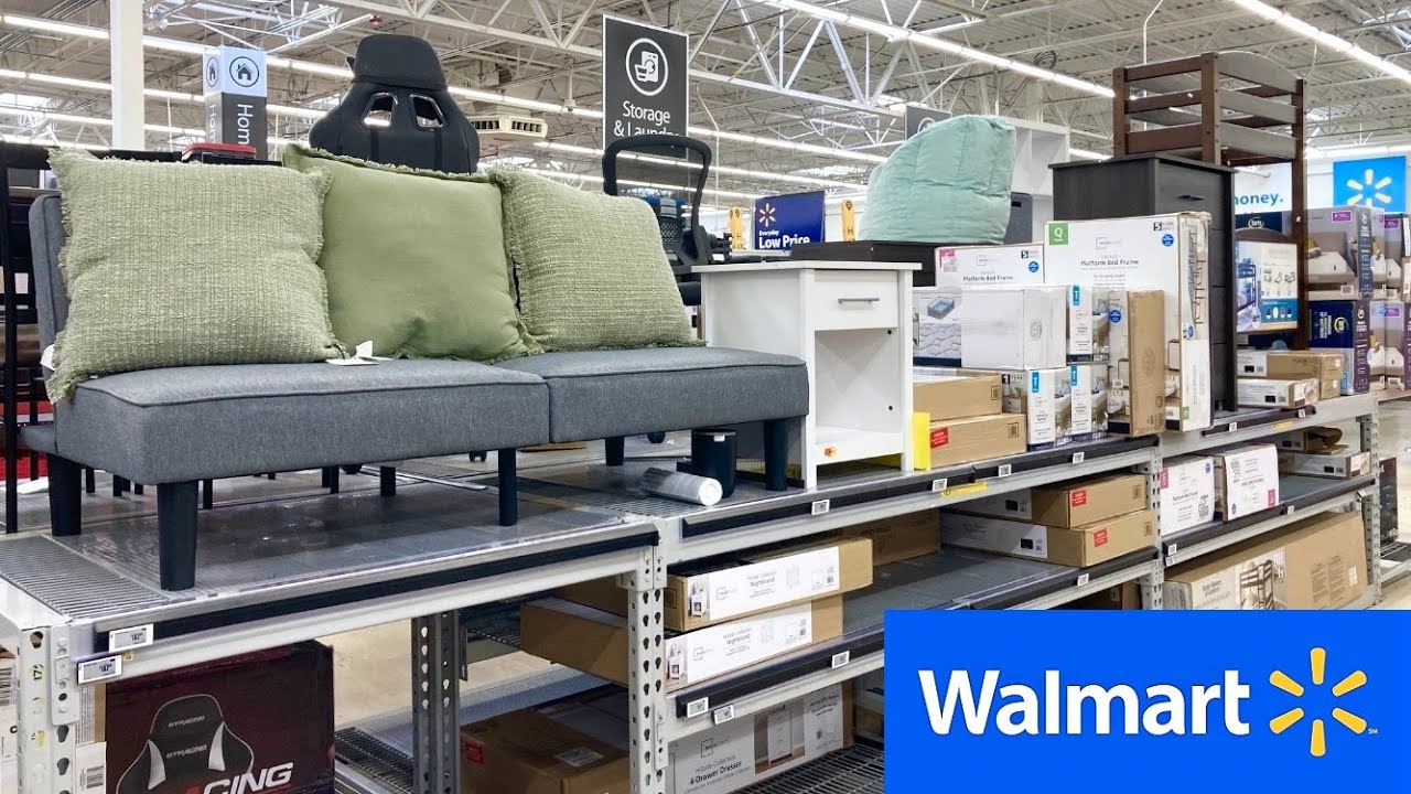 WALMART FURNITURE SOFAS COUCHES CHAIRS TABLES DESKS DECOR SHOP WITH ME SHOPPING STORE WALK THROUGH