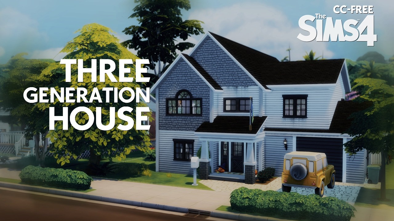 Craftsman Style 3 Generation House  | Sims 4 | Stop Motion Build | Savefile | CC Free