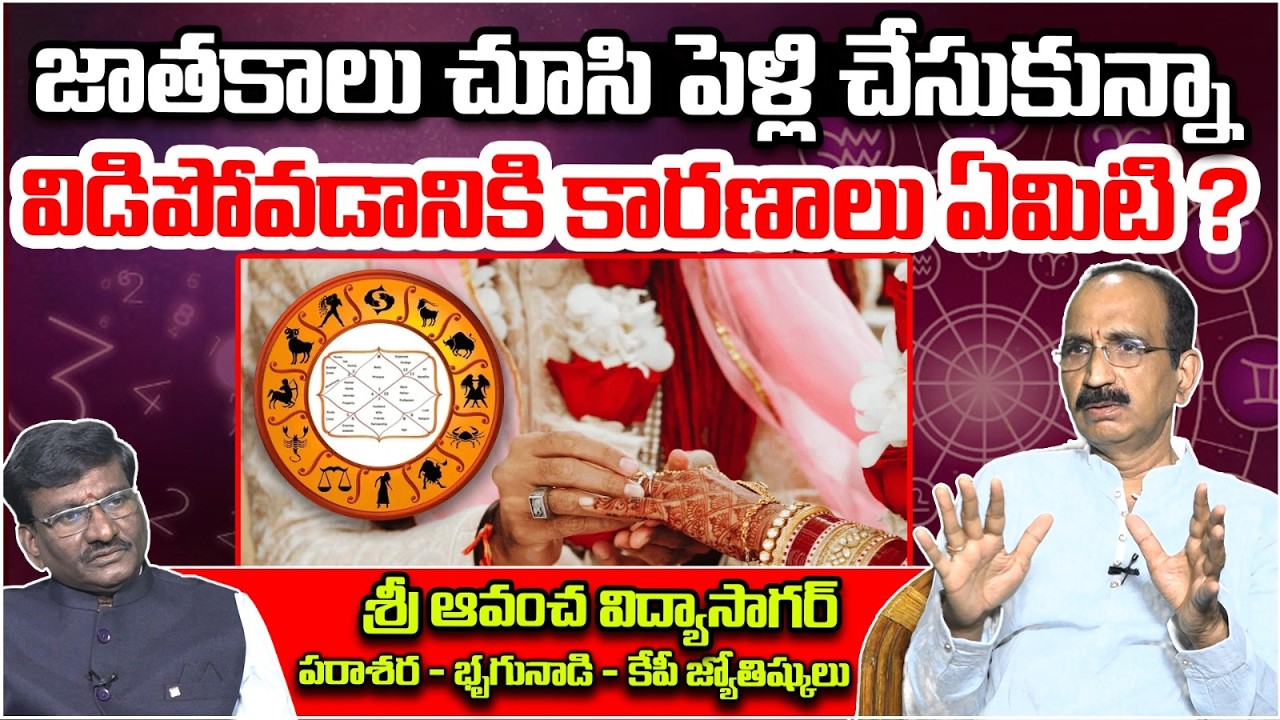 జాతకాలు చూసి పెళ్లి చేసుకున్నా విడిపోవడానికి కారణాలు ? | Sri Avancha Vidhya Sagar Latest Interview