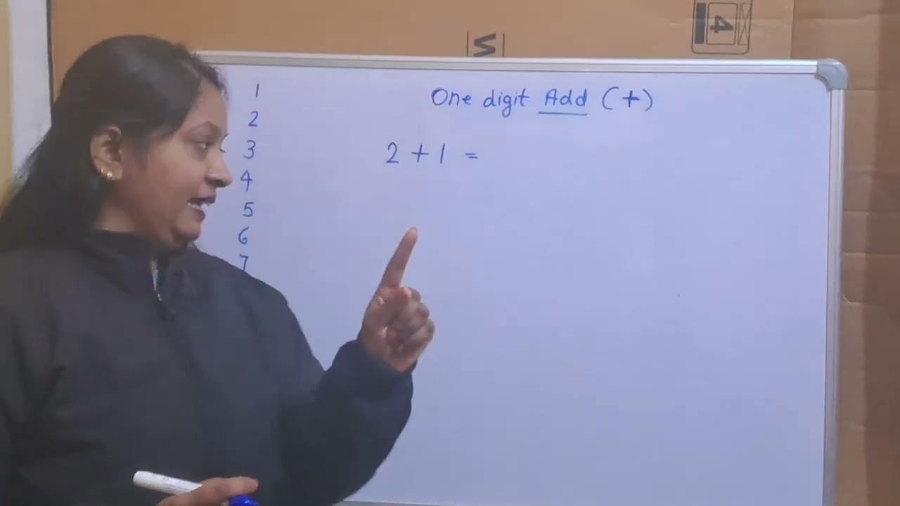 1 to 10  ke bech one digit  add Class nursery  very  simple way 