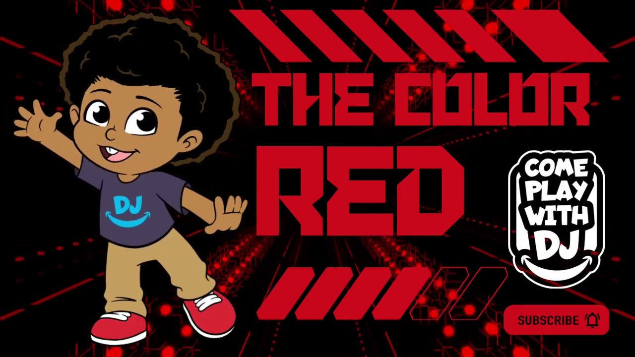 Red Is Everywhere! 🍎🎈 Fun Color Song for Kids | Come Play With DJ!
