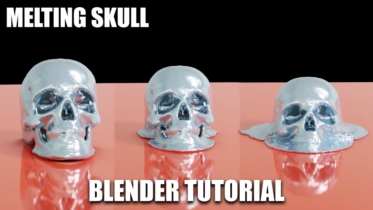 Плавящийся череп — урок по Blender