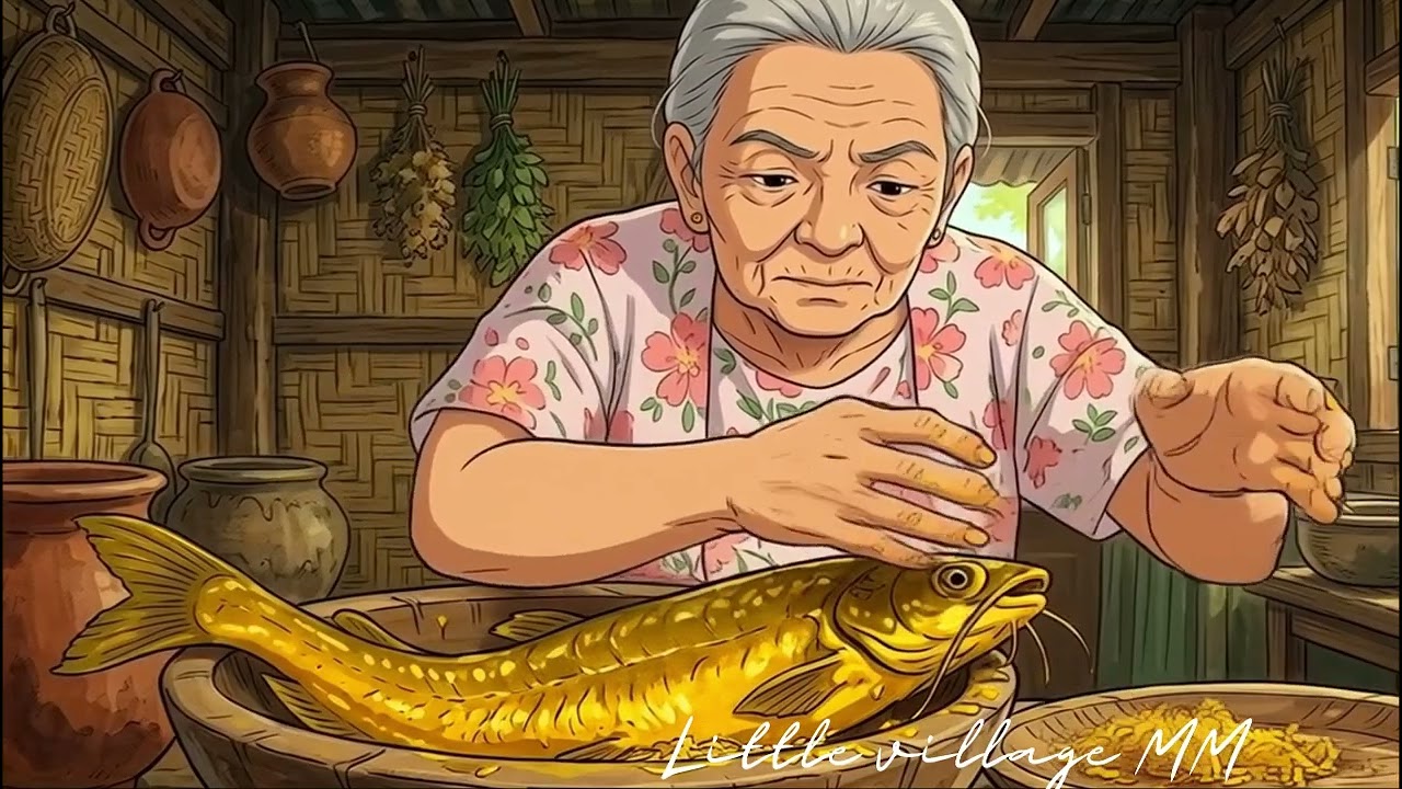 Making Myanmar traditional food mont -him-gahမုန့်ဟင်းခါး#all #ghiblistyle #myanmarfoods 