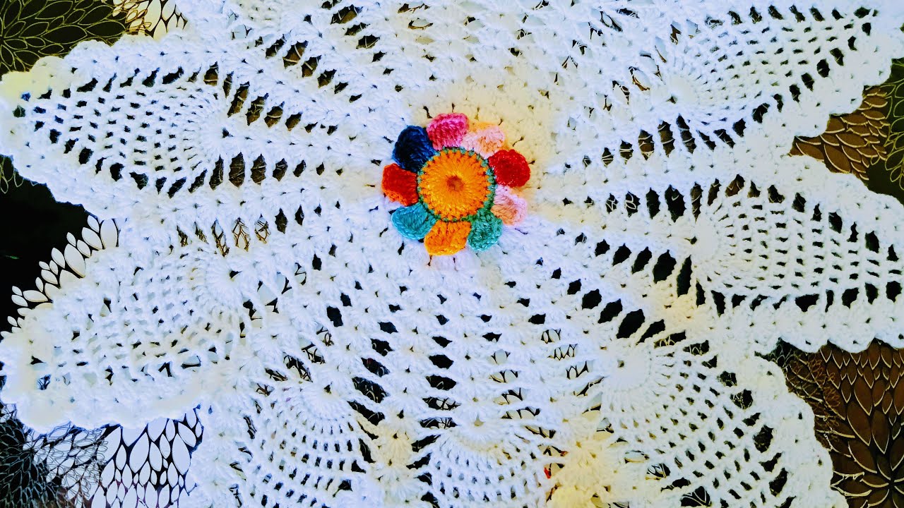 Thalposh Design Tutorial #Table Cover #Crochet#Crochet Dolly Rumal #Thalposh Design # Kanpur design