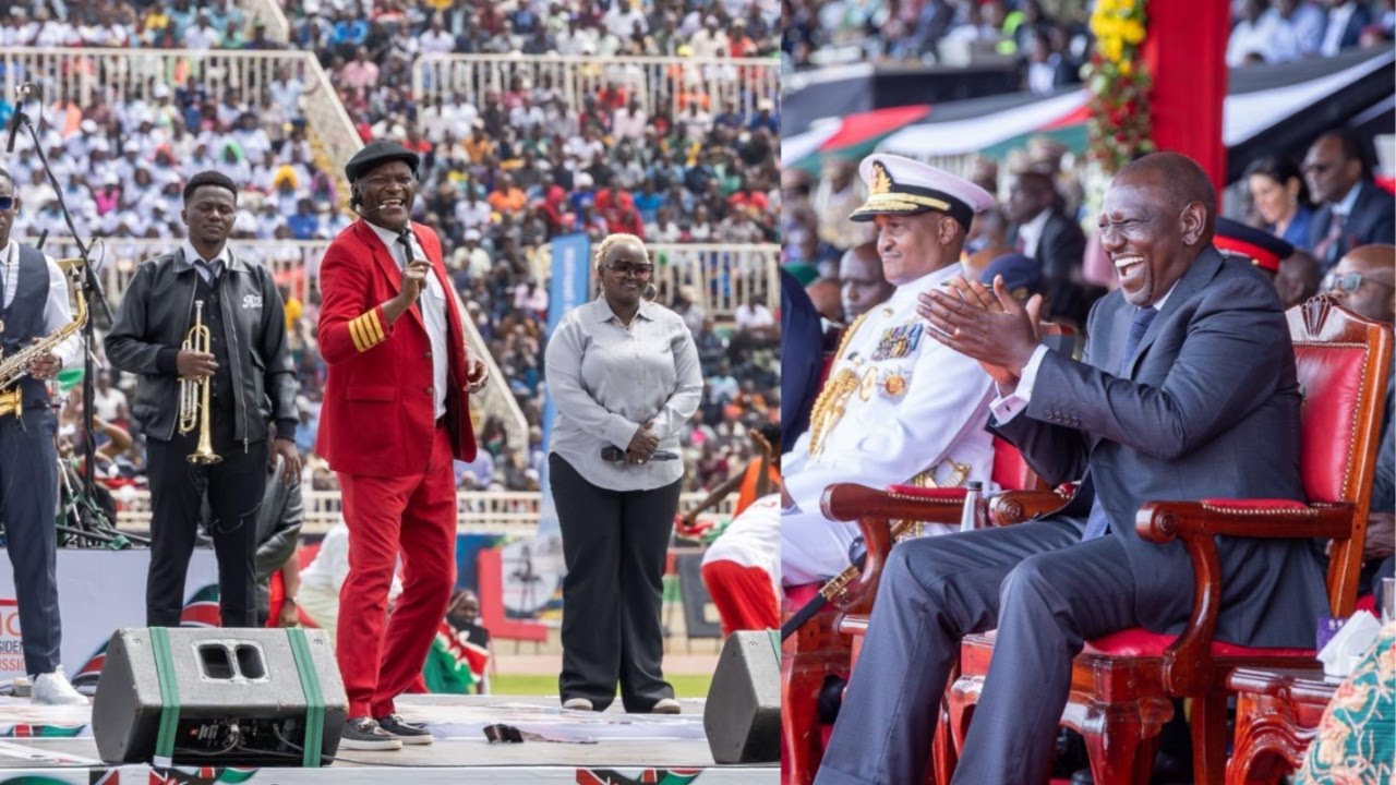 COMEDIAN CAPTAIN OTOYO JOKES CRACKS UP RUTO RIBS DURING JAMHURI DAY 2025, NYAYO STADIUM
