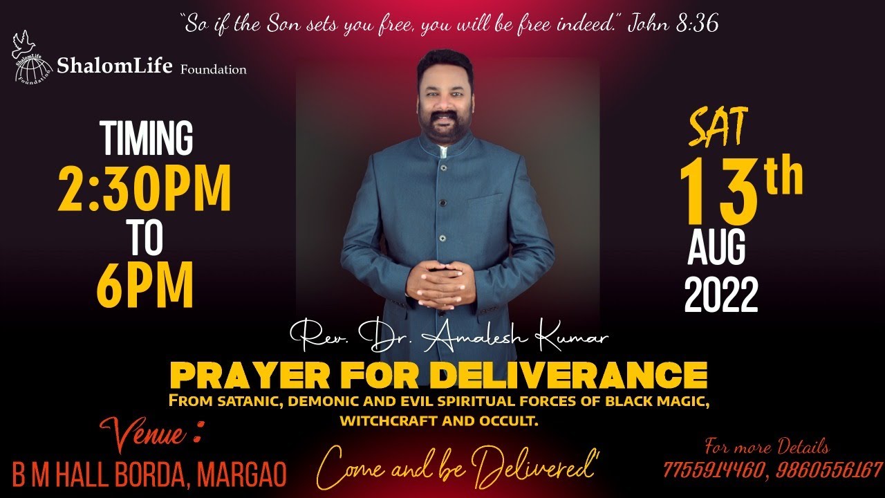 13.08.2022/ Healing and Deliverance Service live from BM hall, Goa, India