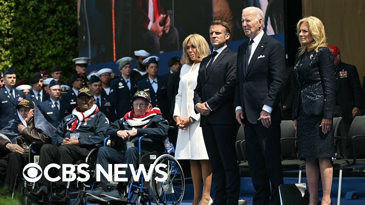 Watch: D-Day commemoration ceremony in Normandy with Biden and Macron | full video