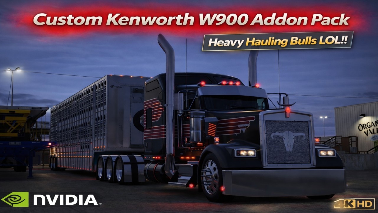 *Haterworth V2 SCS Addon Pack* Bulls Hauled Woodward to Guymon *JBX2/TAA* 4K 1.58 ATS
