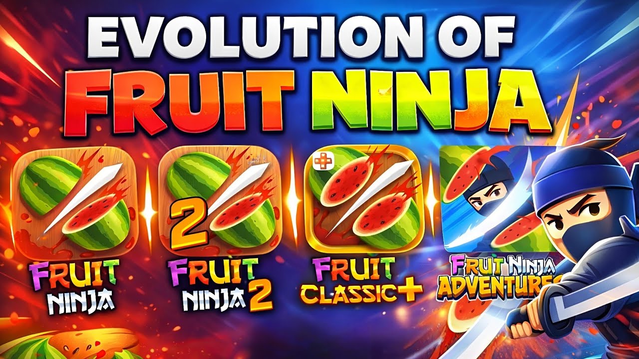 EVOLUTION of Fruit Ninja 🍉⚔️ | Fruit Ninja vs Classic vs 2 vs Advantures Gameplay ( Android , iOS )