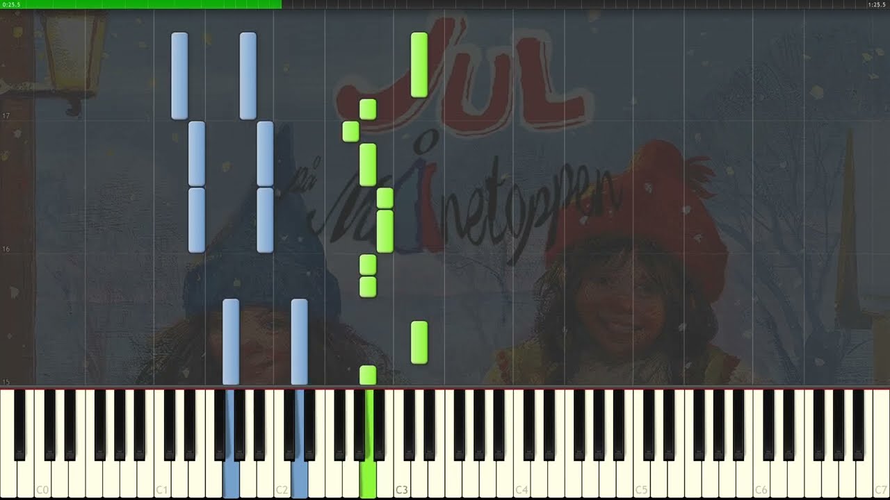Jul på månetoppen - Gladtrall for nisser (piano/synthesia)