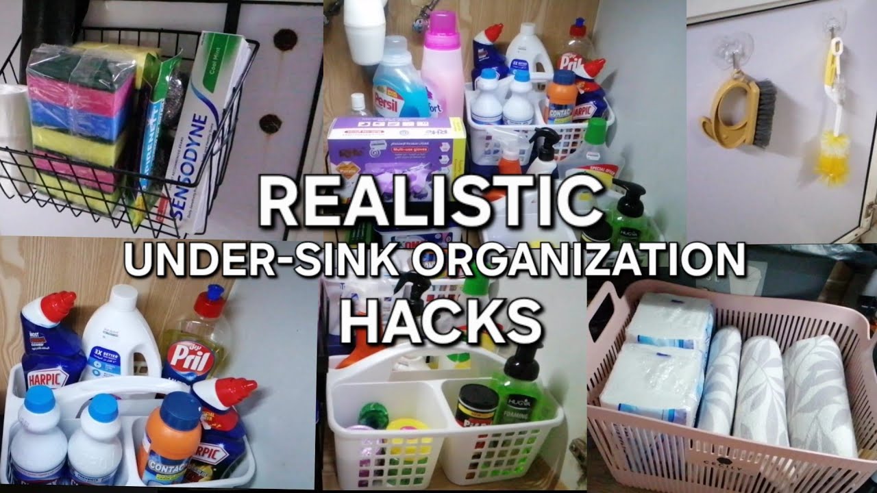 Realistic kitchen Under-Sink Organization | Under 10💲With Just 3 Simple Organizers👌 