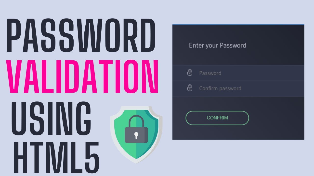 How to Use HTML5 Validation for Password Matching | Step-by-Step Tutorial