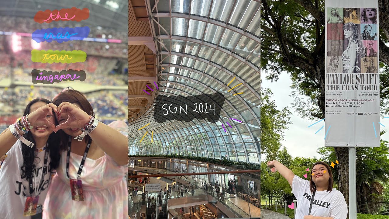 singapore, vlog 2024 | taylor swift the eras tour in singapore, buying merch & more 🫶🏼✨🛍️🎶🎸🎹