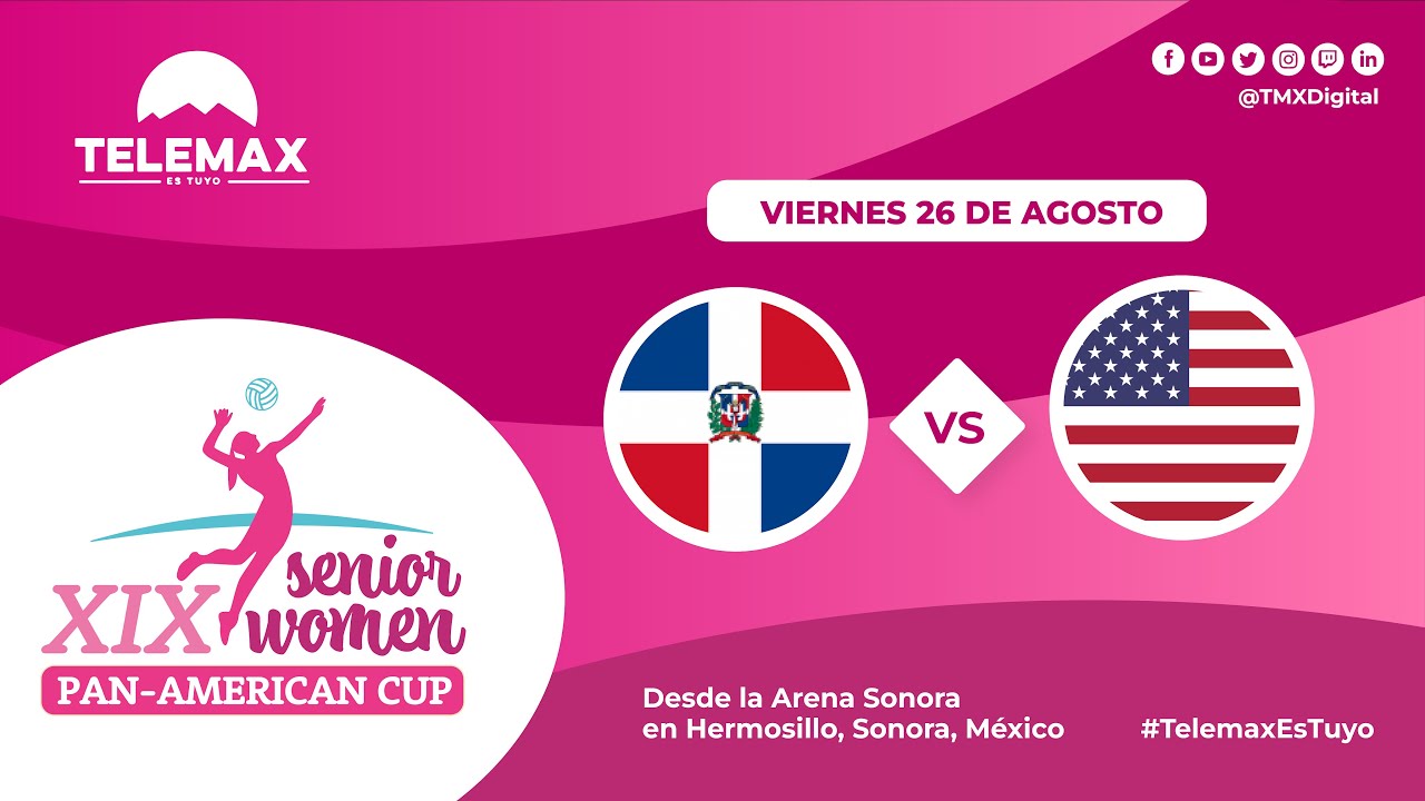🔴🏐 #CopaPanamericana Senior Women XIX |🇩🇴  Dominicana vs USA 🇺🇸 | 25 de agosto | #TelemaxEsTuyo